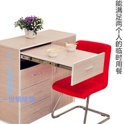 橱柜改造隐形桌滑轨手动多节隐藏操作台餐桌，抽拉吧台多功能折叠桌