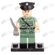 兼容乐高积木人仔pg1036香港警察，军事战争系列军人儿童拼装玩具