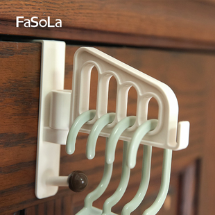 日本fasola创意日式门后挂钩衣帽架无痕免钉强力门背式衣架挂钩