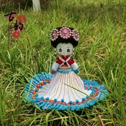 云南特色手工艺品中国少数民族娃娃新娘装玩偶家居装饰工艺品摆件