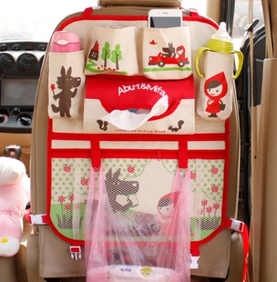  汽车椅背袋 日本卡通车座后背置物袋 宝宝用品收纳 车载挂袋