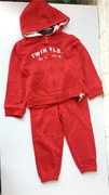 秋6个月1岁2岁女童装，女宝宝毛圈棉运动休闲套装带帽卫衣外套卫裤