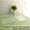 创意方形透明玻璃盘子家用果盘，钢化糖果盘，耐热客厅水果盘菜盘方盘
