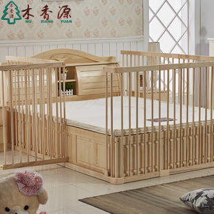 床护栏1.82米大床实木落地加高围栏婴儿宝宝，防摔防掉床挡板通用