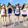 儿童泳衣女孩分体公主裙式中小童长袖沙滩防晒可爱宝宝韩国女童装