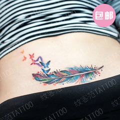 5张 2份13元】纹身贴防水男女 持久胸腿英文仿