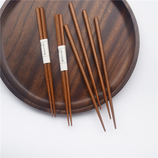 出口日本创意圆头六角木筷日式尖头筷情侣筷夫妻对筷便携筷子