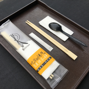 一次性勺子筷子餐具套装三四件套牙签纸巾组合打包外卖四合一定制