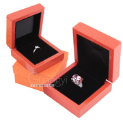 复古实木戒指盒求婚订婚钻戒盒烤漆戒指，木盒首饰包装盒袖扣盒