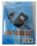 Y-105 USB转RS232数据线 通用串口转换器 9针双芯片 COM公头