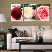 客厅装饰画现代简约无框画壁画卧室挂画沙发背景挂画 郁金香玫瑰