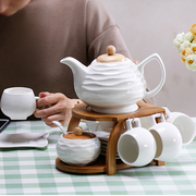 创意陶瓷咖啡杯套装，欧式简约下午茶咖啡杯套具带碟带勺带架组合