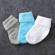 婴儿袜松口6-12个月春秋款，宝宝袜子0-1-3岁儿童袜，纯棉男女童短袜