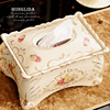 欧式纸巾盒家居装饰创意餐巾盒，家居装饰品茶几摆件，客厅陶瓷抽纸盒