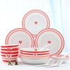 定制碗碟套装碗筷卡通创意，韩式唐山陶瓷器骨瓷，家用碗具餐具套装碗