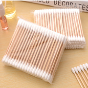 5包500支卫生清洁袋装棉签，双头木棒杆，棉签掏耳棉棒实用耳勺