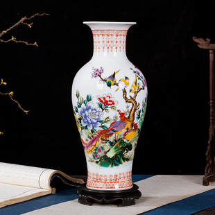 景德镇陶瓷花瓶婚庆陶瓷瓷器电视，背景墙分开一对摆件装饰摆件品