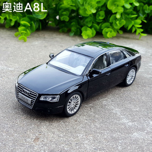 1 32奥迪A8L原厂仿真合金汽车模型金属车模型声光回力玩具车摆件