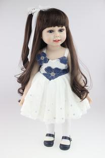 长发换装梳妆可爱公主洋娃娃 欧美流行18寸娃娃 女孩玩具礼物