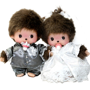 正版蒙奇奇情侣娃娃 情侣公仔 婚庆结婚娃娃 毛绒玩具 生日礼物