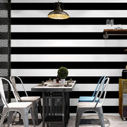 客厅竖条纹黑白现代简约电视墙纸壁纸色卧室咖啡馆背景餐厅服装店