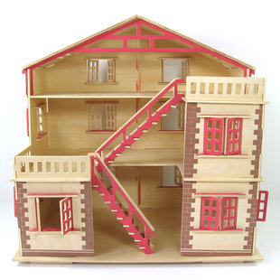 木质手工diy立体房子成人拼图，大型拼装小屋，建筑模型玩具梦幻别墅