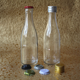 250ml 500ml透明玻璃瓶 半斤白酒瓶 饮料瓶 黄酒瓶 分装玻璃瓶