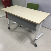 培训桌折叠条桌会议桌可移动学生，课桌带轮翻板桌桌员工培训台