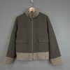二手日本产超复古深绿色短款羊毛呢棒球服夹克，外套少女s码