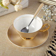 欧式家用小精致咖啡杯碟套装，英式下午茶花茶骨瓷描金小轻奢华杯子