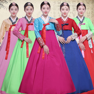 传统改良成人韩服女朝鲜族大长今宫廷古装演出服韩国民族舞蹈服装