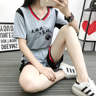 短袖篮球服女韩版套装，定制透气篮球衣比赛运动队服背心可印号