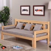 实木沙发床推拉两用坐卧拼接原木，折叠1米2150双人180客厅