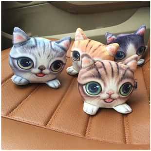 可爱猫咪汽车竹炭包公仔(包公仔)韩国车上用品，除臭活性去异味车内饰品摆件