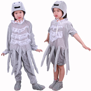 儿童海洋生物乌贼章鱼演出服装幼儿乌贼章鱼八爪鱼海洋动物表演服