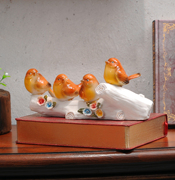 美式乡村陶瓷鸟动物小工艺品艺术品摆设房间，置物架装饰品可爱摆件