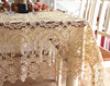 欧式水溶蕾丝餐桌布纯色满工茶几布镂空(布镂空)台布白色米色钢琴盖布定制