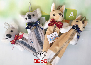 外贸澳大利亚考拉熊毛绒(熊毛绒，)玩具树袋熊无尾熊，大笔袋盒文具盒灰色黄色
