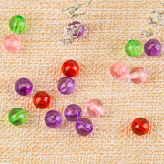 10mm圆珠串珠彩色透明光珠圆形亚克力手链项链diy手工材料散珠子