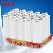 cricket进口瑞典品牌广告定制一次性创意白色砂轮草蜢打火机