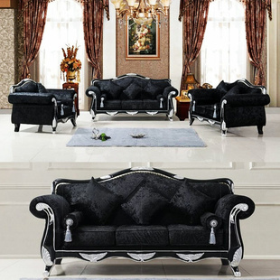 欧式实木沙发古典布艺三人，位客厅小户型123组合沙发美容院沙发