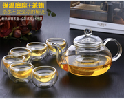 耐热高温过滤内胆玻璃家用泡花茶壶小号透明玻璃，水壶茶具煮冲茶器