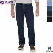美国 威格/Wrangler 男式经典纯棉耐磨中腰常规直筒牛仔裤