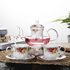 花草茶具耐热玻璃茶壶家用整套陶瓷花茶茶具套装下午茶功夫茶杯