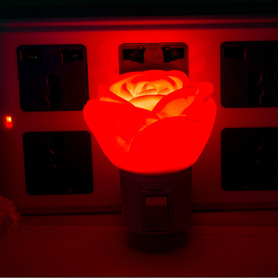 红色光玫瑰夜灯 结婚台灯创意结婚礼物 床头灯婚房浪漫喜庆财神灯
