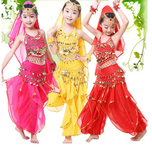 儿童演出服装民族新疆舞蹈，服儿童肚皮舞，女童舞台表演少儿印度舞蹈