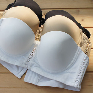 <em>半杯</em>无肩带大码大胸<em>文胸</em>四排扣配礼服婚纱上托