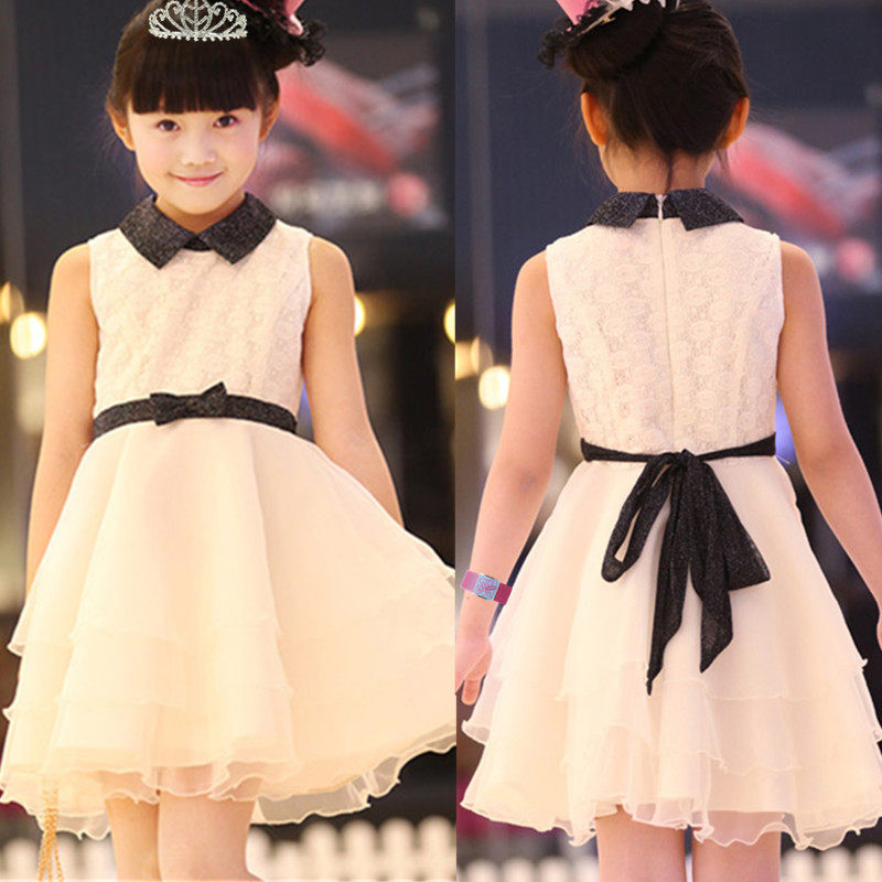 童装11岁女童连衣裙夏裙蓬蓬裙<em>儿童晚礼服</em>白