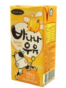 韩国便利店最畅销饮品进口 延世香蕉牛奶bana