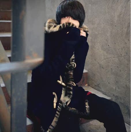 【momitu8】2013<em>秋冬</em>男加绒<em>中长款毛衣男</em>韩版